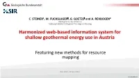 Harmonized Web-Based Information System for Shallow Geothermal Energy Use in Austria