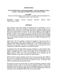 IAA‐PDC‐15‐P‐22 the 2013 SGAC Name an Asteroid Campaign