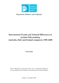 International Trends and National Differences in Asylum Policymaking