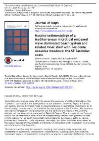 Journal of Maps Morpho-Sedimentology of A
