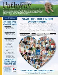 Ksds Is in Need of Puppy Raisers!
