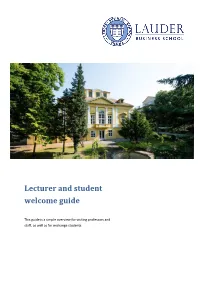 Lecturer and Student Welcome Guide