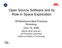 Open Source Software and Its Role in Space Exploration