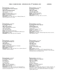 Panel of Arbitrators – Updated As on 19Th December, 2019 (Judges)