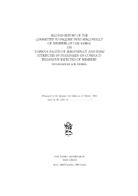 Second Report of the Committee to Inquire Into