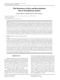 The Evolution of Diet and Microhabitat Use in Pseudoboine Snakes