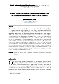 Tombs of Imogiri Kings: Community Perspective in Their Relationship of Functional Theory