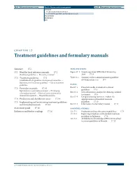 Treatment Guidelines and Formulary Manuals Procurement Distribution Use