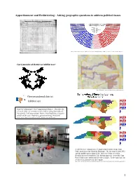 1 Apportionment and Redistricting: Asking Geographic Questions To