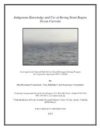 Indigenous Knowledge and Use of Bering Strait Region Ocean Currents