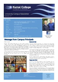 Message from Campus Principals Hello Everyone
