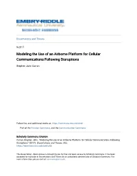 Modeling the Use of an Airborne Platform for Cellular Communications Following Disruptions