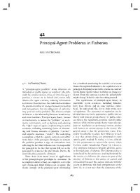Principal-Agent Problems in Fisheries