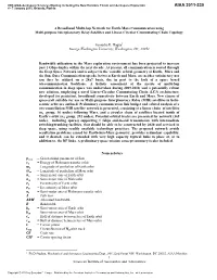 A Broadband Multi-Hop Network for Earth-Mars Communication Using Multi-Purpose Interplanetary Relay Satellites and Linear-Circular Commutating Chain Topology