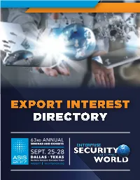 Asis 2017 Export Interest Guide