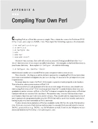 Compiling Your Own Perl