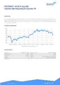FACTSHEET - AS of 24-Sep-2021 Solactive GBS Hong Kong All Cap Index TR