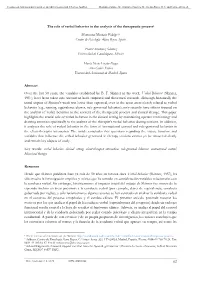The Role of Verbal Behavior in the Analysis of the Therapeutic Process1