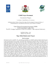 UNDP Project Document Niger Delta Biodiversity Project