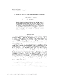 BANACH ALGEBRAS with UNIQUE UNIFORM NORM 1. Introduction A