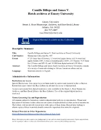 Camille Billops and James V. Hatch Archives at Emory University
