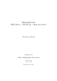 Implementing DIN Sync / Sync24 / Roland Sync Properly