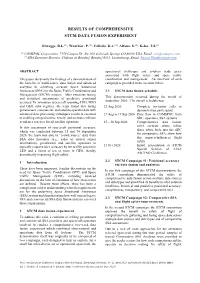 Results of Comprehensive Stcm Data Fusion Experiment