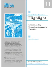 Understanding Underdevelopment in Vidarbha