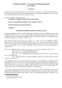 Whaling in Shetland – Peter Hurst (U3A Research Group) an Overview