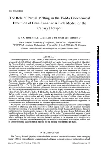 A Blob Model for the Canary Hotspot