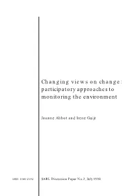 Changing Views on Change: Participatory Approaches to Monitoring the Environment