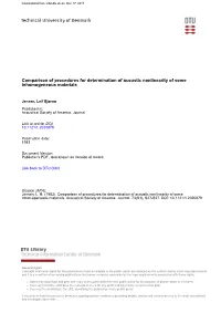 Comparison of Procedures for Determination of Acoustic Nonlinearity of Some Inhomogeneous Materials