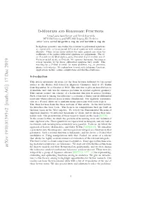 D-Modules and Holonomic Functions