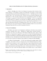 Entry for Daniel Mcfadden in the New Palgrave Dictionary of Economics 1