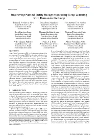 Improving Named Entity Recognition Using Deep Learning with Human in the Loop