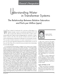 Understanding Water in Transformer Systems