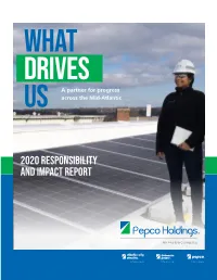 2020 RESPONSIBILITY and IMPACT REPORT Letter from the CEO What Drives Us…Making Progress for Our Employees, Customers, Communities and Environment