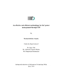 An Effective and Efficient Methodology for Soc Power Management Through UPF