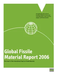 Global Fissile Material Report 2006 a Table of Contents