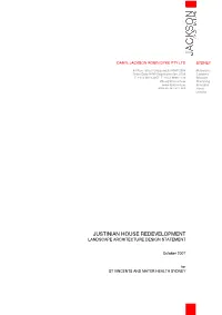 Justinian House Redevelopment Landscape Architecture Design Statement