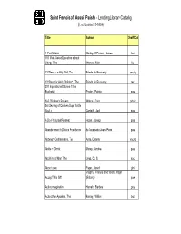 Lending Library Catalog (Last Updated 3-26-09)