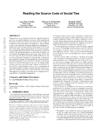 Reading the Source Code of Social Ties
