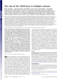 The Role of the CD58 Locus in Multiple Sclerosis