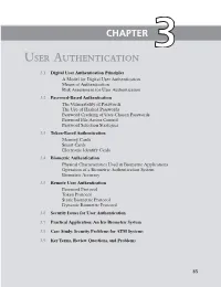 User Authentication