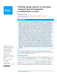 Utilizing Sponge Spicules in Taxonomic, Ecological and Environmental Reconstructions: a Review