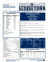 2021 Schedule/Results Last Five Vs. Syracuse (0-5) by the Numbers