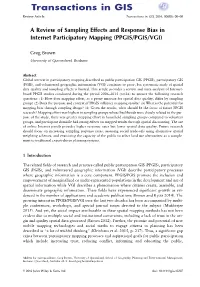 A Review of Sampling Effects and Response Bias in Internet Participatory Mapping (PPGIS/PGIS/VGI)