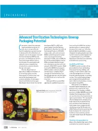 Advanced Sterilization Technologies Unwrap Packaging Potential