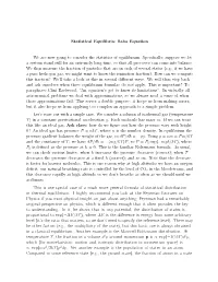 Lecture 8: Statistical Equilibria, Saha Equation