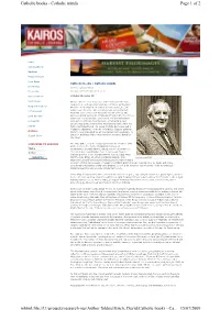 Mhtml:File://U:\Projects\Research-Rep\Author Folders\Birch, David\Catholic Books - Ca